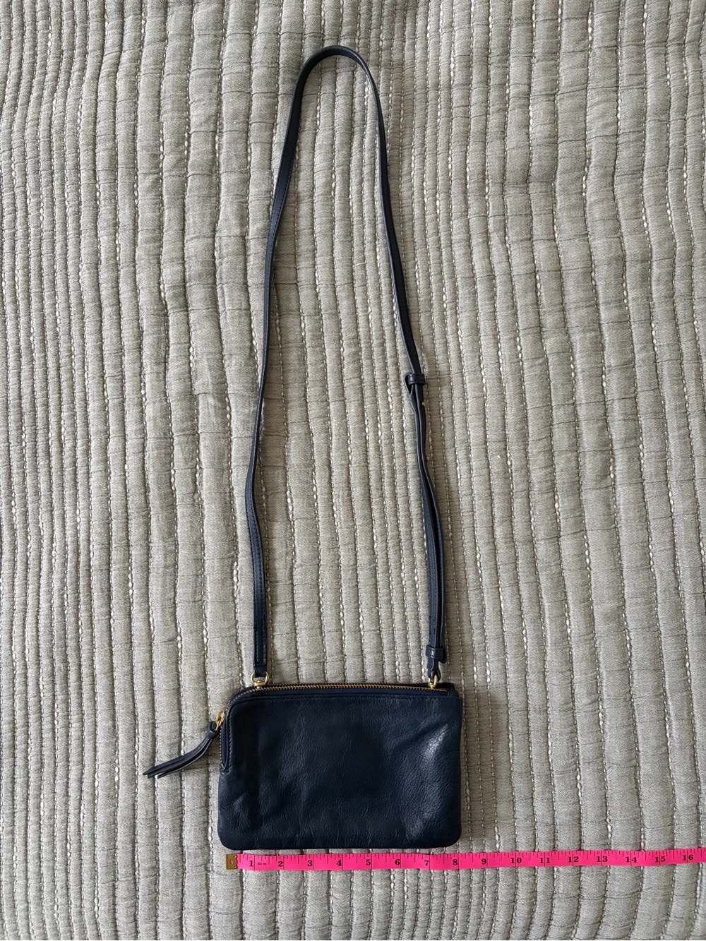 Steven Alan Navy Leather Crossbody Bag
